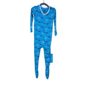 Kickee‎ Pants Print Footie Confetti Skunk 3T NEW Bamboo Pjs